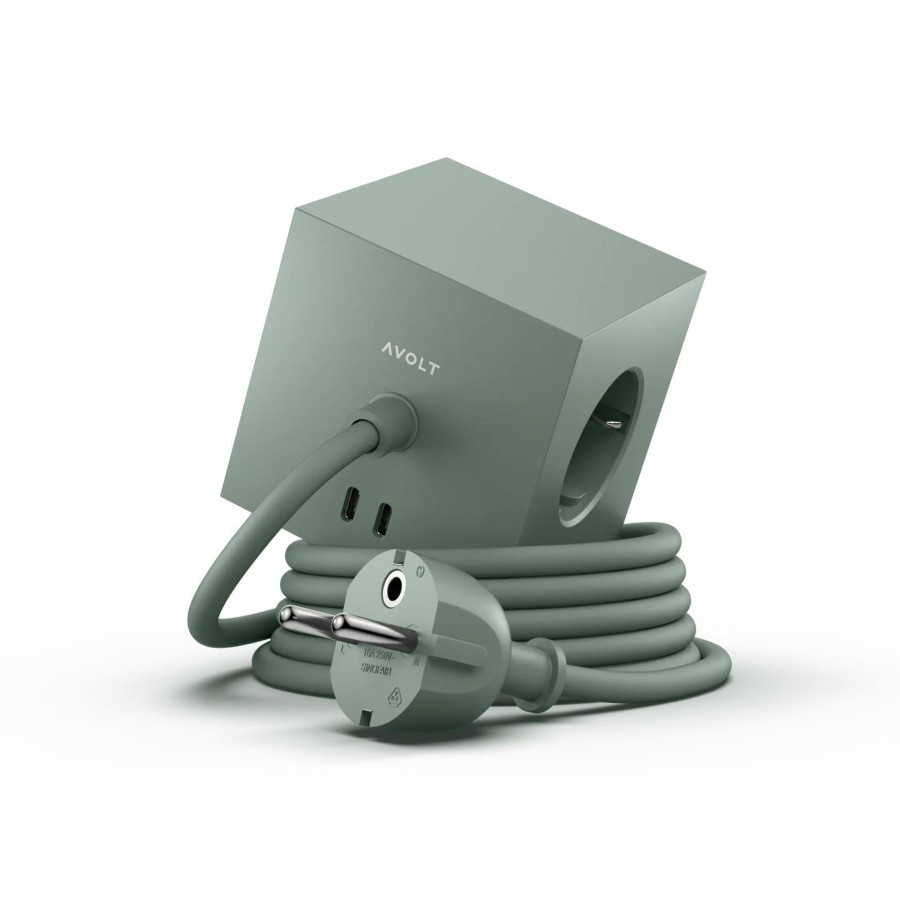 Kontor Avolt | Square 1 Usb // Oak Green